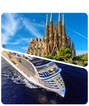 سه شب بارسلون + کشتی کروز