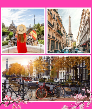 تور بارسلون- پاریس- آمستردام
